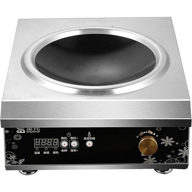 圣托(Shentop)电炒锅炒菜电池炉 商用电磁炉3500W凹面大功率 食堂饭店高效电磁灶 STB-CA35