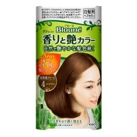 Kao花王旗下 Blauné倍采盈 膏状染发剂 4# 自然棕色 遮白发