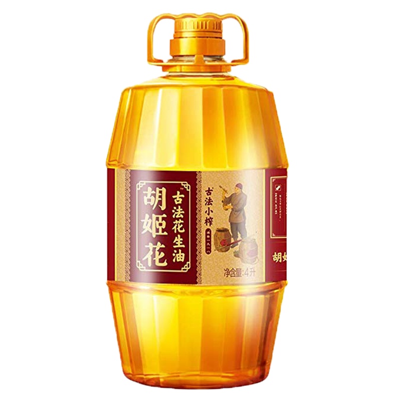 胡姬花 古法小榨花生油 食用油4L 食用油 物理压榨(新老包装更替中,发新包装)