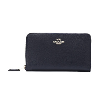 COACH 蔻驰 奢侈品 女士专柜款纯色皮革短款钱包钱夹