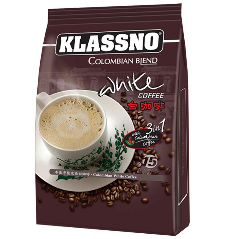 卡司诺(Klassno)白咖啡450g(30g*15) 马来西亚进口咖啡