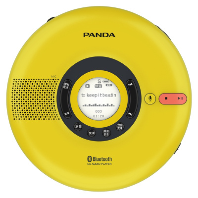 PANDA/熊猫 F-08蓝牙CD复读机随身听光盘播放器便携式学生英语听力学习复读机USB转录
