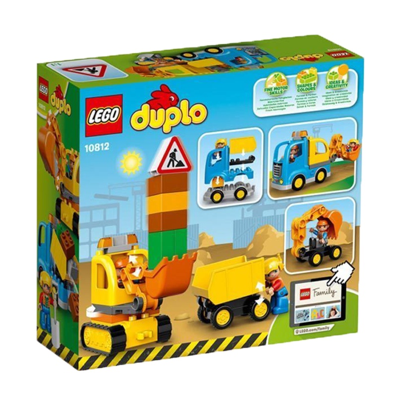 LEGO 乐高 DUPLO得宝系列 卡车和挖掘车套装 积木塑料玩具10812 2-5岁 约50块以下