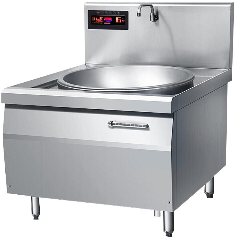 德玛仕(DEMASHI)商用大锅灶大功率学校食堂酒店炒菜灶台电磁炉HW-DC12C-06单头大炒锅12kw(304材质)