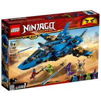 LEGO乐高Ninjago幻影忍者系列9岁以上490颗雷电忍者杰的暴风战机70668玩具