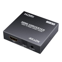 晶华(JH)HDMI音频分离器 高清4K 机顶盒电脑PS4连接电视外接耳机音响音频转换器 黑色 Z119