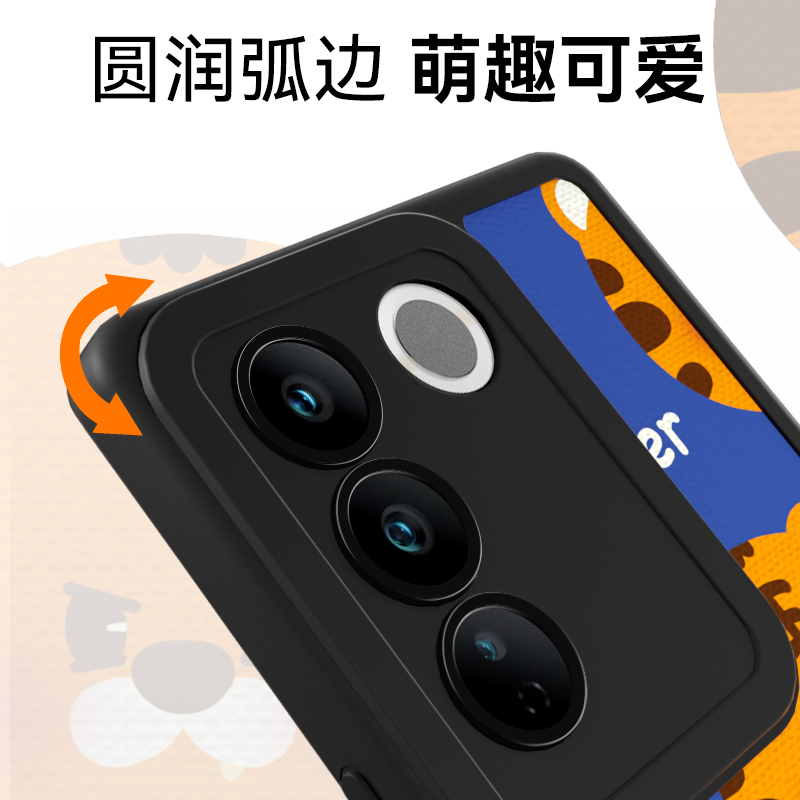 opporeno10pro定制大眼萌防摔手机壳黑色传图定制包邮到家