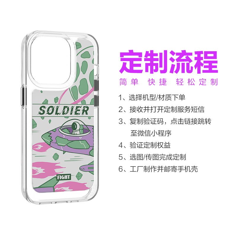 iPhone 14 Pro Max 定制太空视窗手机壳(透明)【传图定制 包邮到家】