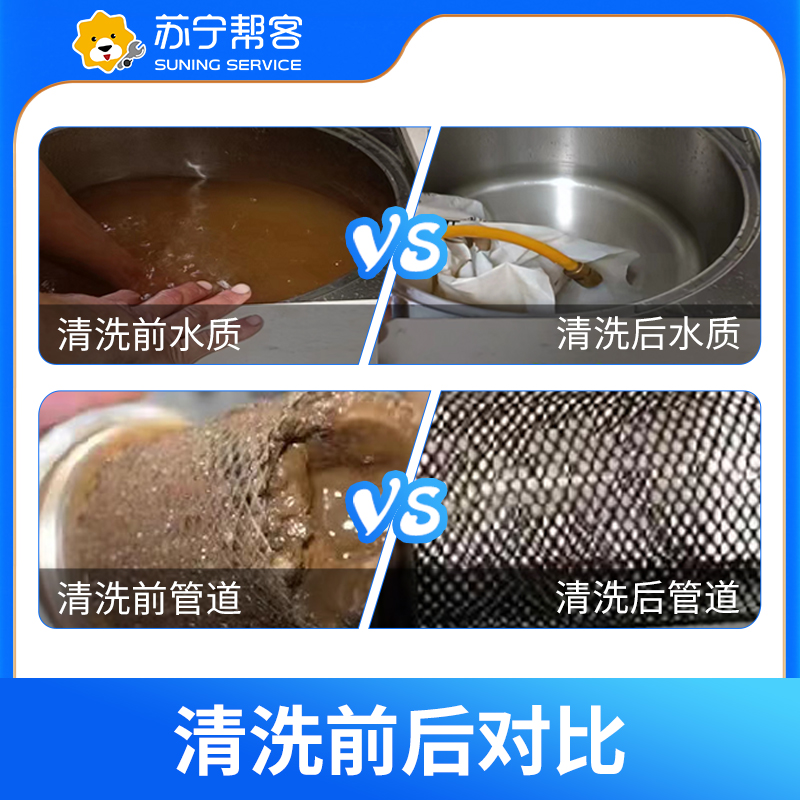 苏宁管道清洗 室内地暖供暖管道清洗7路 深层消毒杀菌 全国上门服务高清大图