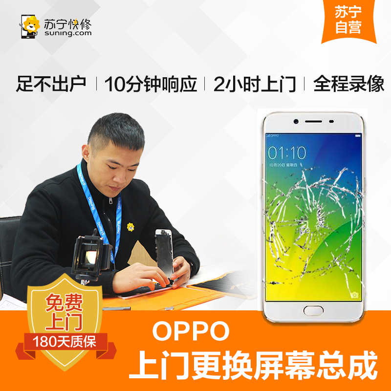OPPOR11 Plus手机更换屏幕总成(内屏碎、显示异常、触摸不灵敏)[上门维修 非原厂物料]高清大图