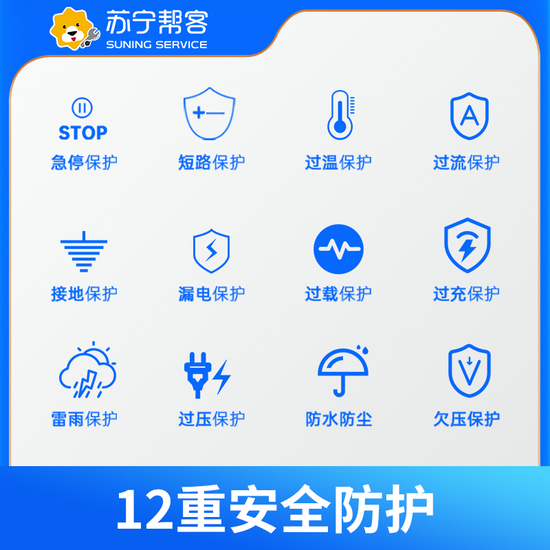 苏宁帮客7KW30米充电桩安装服务套包（带桩送桩一体）高清大图