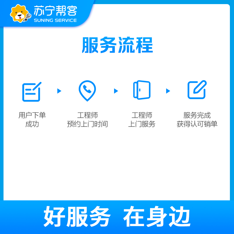 洗衣机标准安装服务 赠送高端智能止水水龙头1个（含安装），不包括水路改造、橱柜开孔高清大图