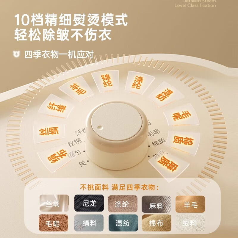 小熊(Bear)立式挂烫机43g/min蒸汽量2L大水箱家用熨烫机蒸汽熨斗手持电熨斗大功率10档调节GTJ-S20D8高清大图