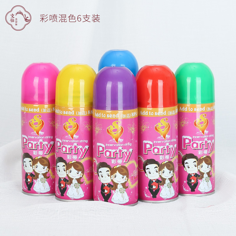家柏饰(CORATED)婚礼彩喷浪漫婚庆用品结婚喷花彩带彩条派对庆典喷花生日喷雪罐高清大图