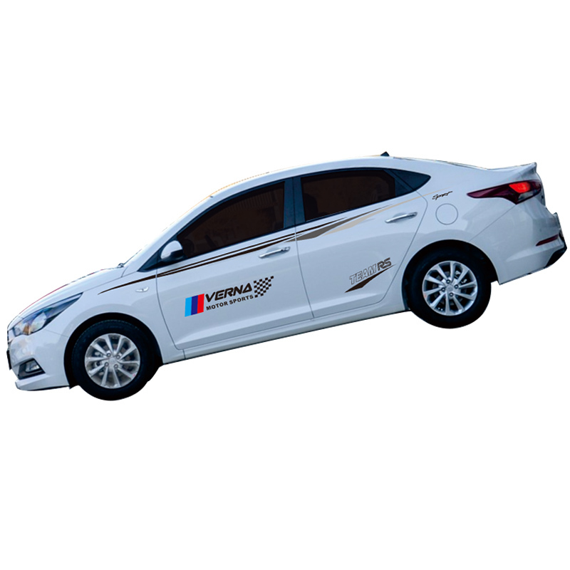 适用悦纳改装车身车贴腰线车遮挡划痕贴纸汽车拉花外装饰品彩条拉花