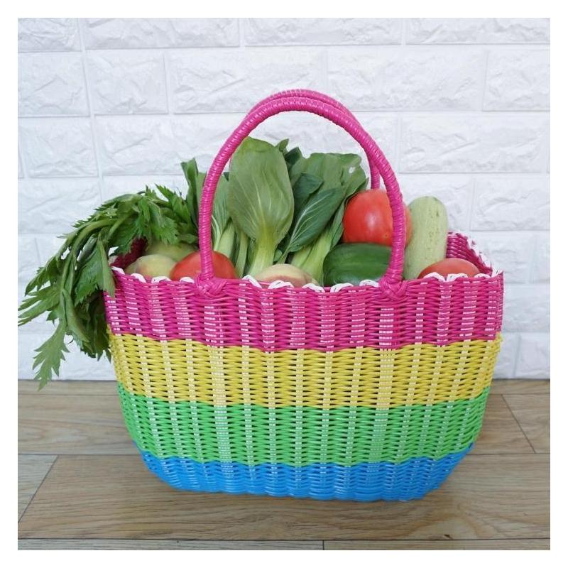 塑料编织收纳菜篮子购物篮手提篮宠物篮洗澡蓝买菜蓝洗浴篮筐