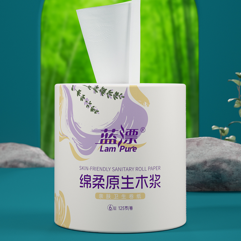 蓝漂幽兰系列有芯卷纸120g*10卷一提 LP-6100高清大图