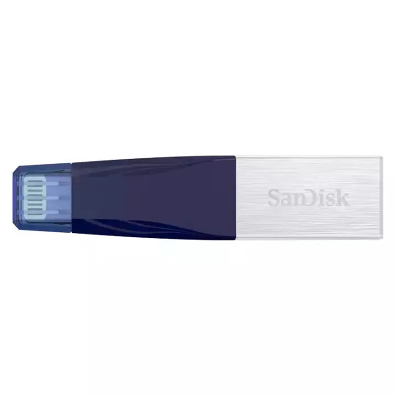 闪迪(Sandisk)256GB 欣享苹果手机U盘 iPhone/iPad内存扩容 手机电脑两用优盘 蓝色