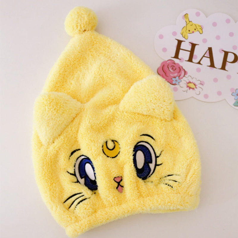 卡通美乐蒂皮卡丘珊瑚绒超强吸水速干发毛巾成人儿童干发睡帽浴帽兔子