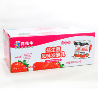 包邮 花花牛益生菌酸牛奶原味酸奶风味发酵乳整箱包邮 低脂无糖16包整箱