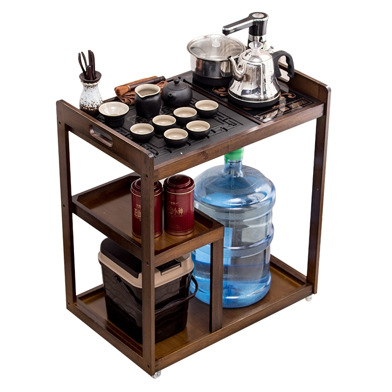 移动茶桌茶台家用阳台小茶车客厅简约茶几功夫茶盘茶具烧水壶一体