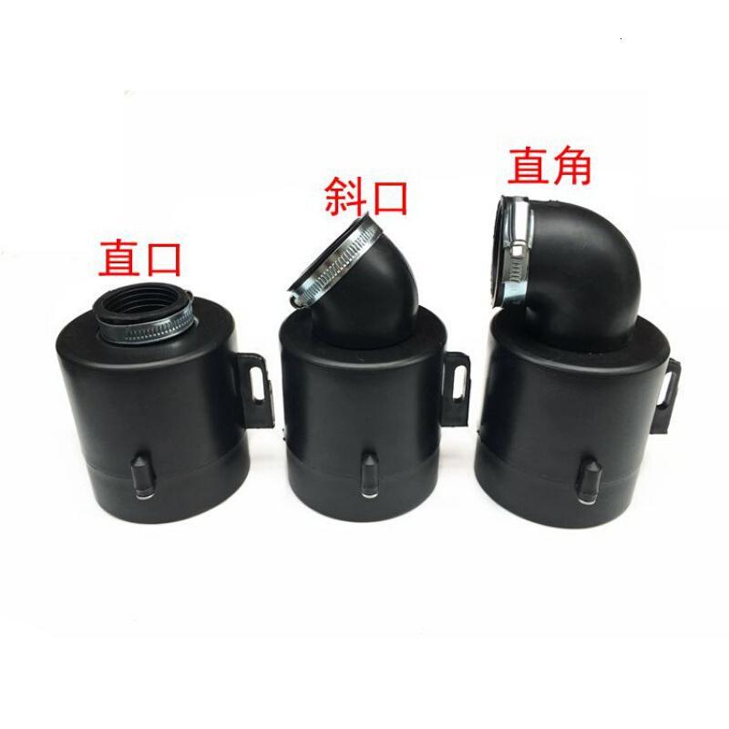 适用摩托车改装通用防水空气滤清器总成钢丝网滤芯踏板125/150/250 直角35MM