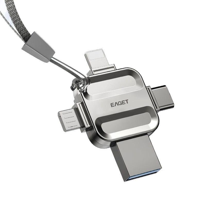 忆捷(EAGET)I71 USB3.0 Lightning Type-C四合一U盘手机电脑通用 256G高清大图