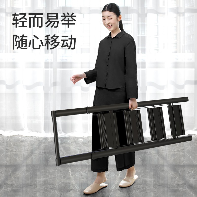 家用梯子室内多功能折叠梯加厚铝合金人字梯伸缩楼梯五步爬梯 三维工匠 2020潮流新款香槟金四步梯满足3.0米层高高清大图