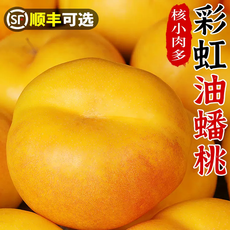 [熊猫鸟]顺丰快递 山东蒙阴彩虹蟠桃整箱 净重4.5斤装 当季现摘蜜心新鲜水果