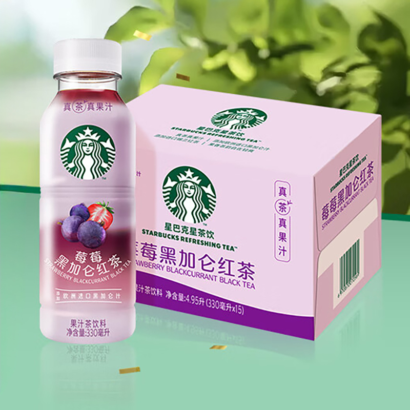 星巴克 330ml*15瓶 莓莓黑加仑红茶饮料 (箱)