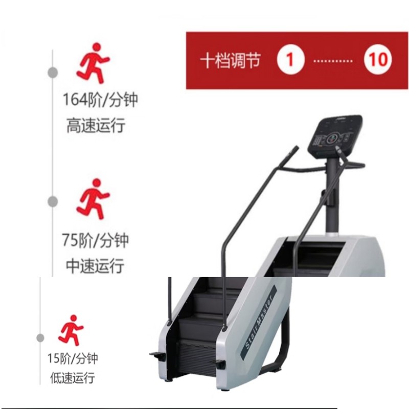 吉优JY-2023 新款楼梯机健身房爬楼机多功能登山机智能电 楼梯机高清大图