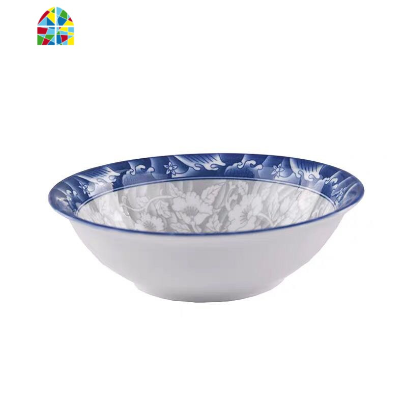4个装 8英寸陶瓷面碗 釉下家用大号汤碗斗笠碗吃饭碗餐具 FENGHOU 青枝玉蔓6英寸面碗(10个装)
