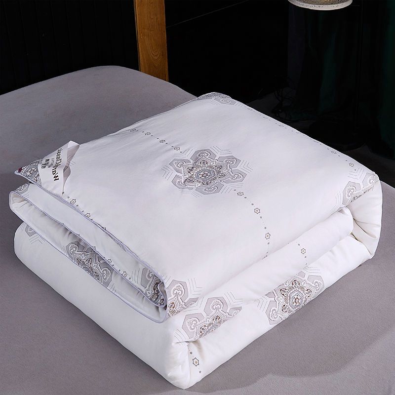 正宗蚕丝被100桑蚕丝全棉被子单人被芯春秋双人冬季加厚保暖被子