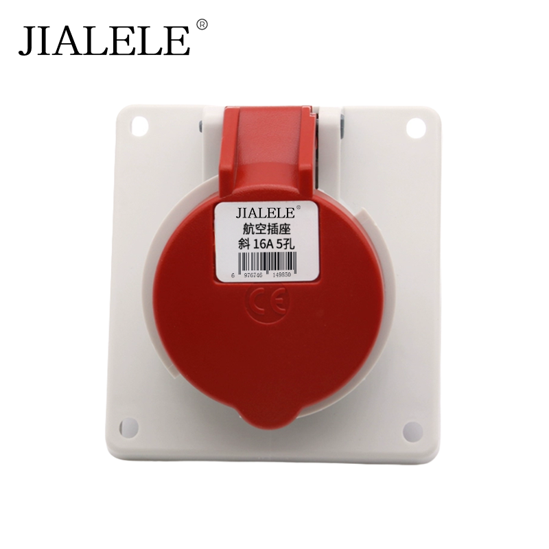 JIALELE 航空插座斜 16A 5孔 个高清大图