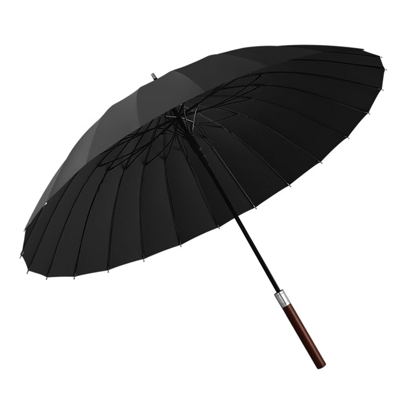 美度(MAYDU)24骨木柄雨伞男士商务长柄双人大号防风伞M1606