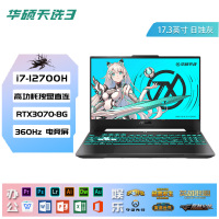 华硕天选3Plus 12代酷睿i7-12700H 16G 1T固态 RTX3070-8G独显P3广色域165Hz 2.5K电竞屏 日蚀灰 升级定制17.3英寸电竞游戏本笔记本电脑