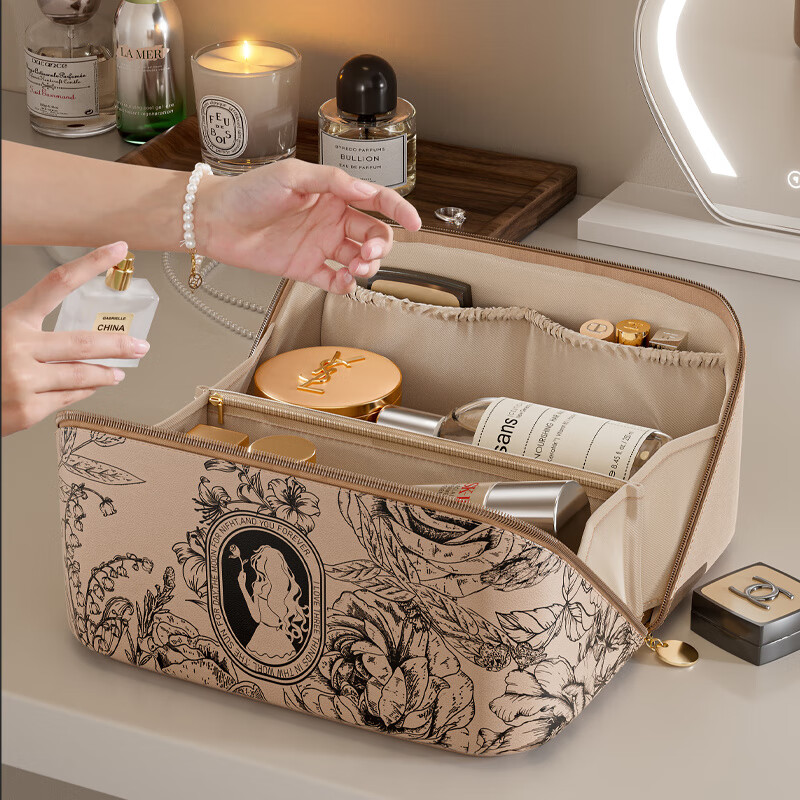 化妆包女2024新款高端便携大容量手提收纳包化妆品高清大图
