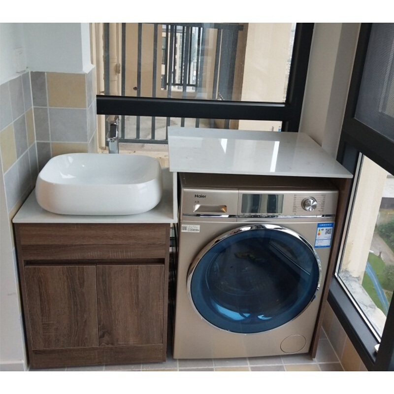 阳台洗衣机柜子一体柜脸盆组合洗手池台盆柜伴侣洗漱台浴室柜定制安心