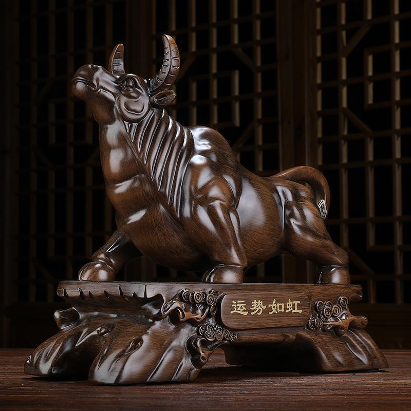 运势如虹牛摆件办公室桌面摆设镇宅风水家居小装饰品房间布置_807_951