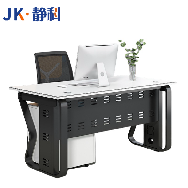 静科屏风工位办公桌含柜1200*600*750mm张高清大图