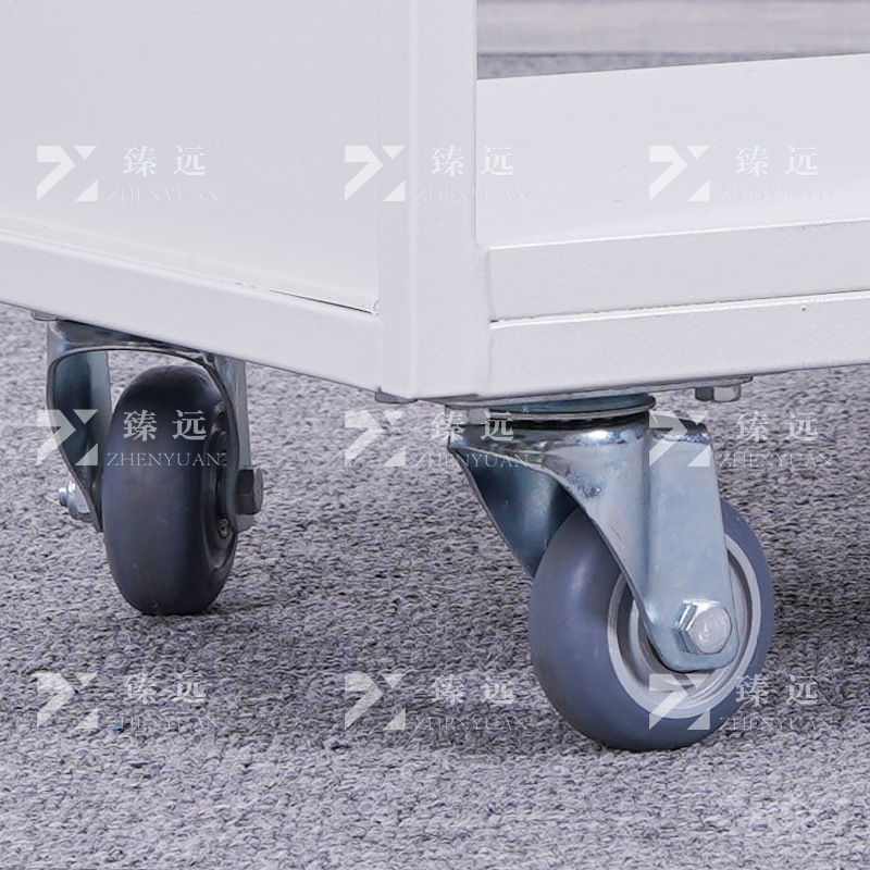 臻远 ZY4092903 档案室推车图书馆小推车手推车 3层平板推车白色高清大图
