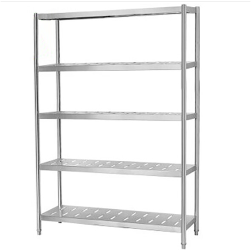 环杰hj1990商用304不锈钢五层冲孔货架12005001800