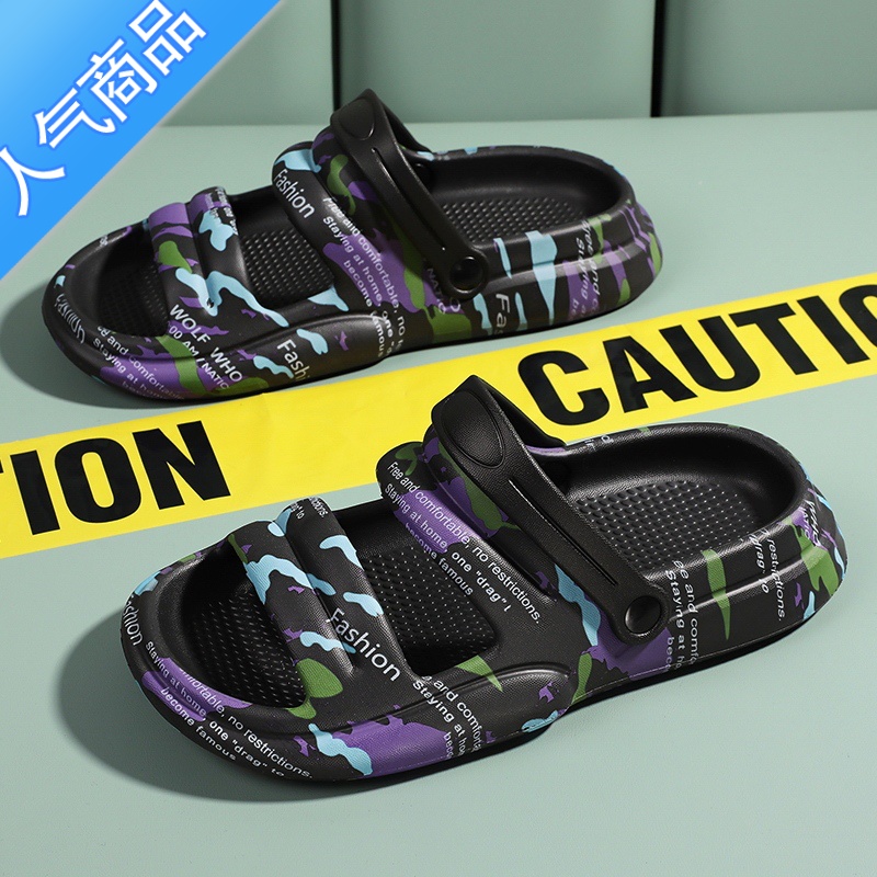 SUNTEK大码凉鞋41一43女夏季防滑踩屎感运动休闲两用孕妇网红凉拖鞋高清大图