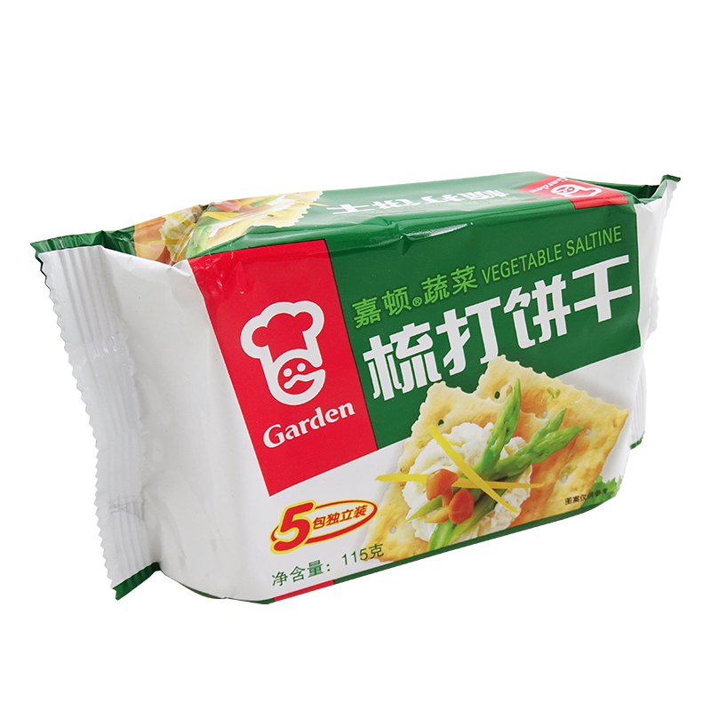 嘉顿 梳打饼干（蔬菜）115g/袋