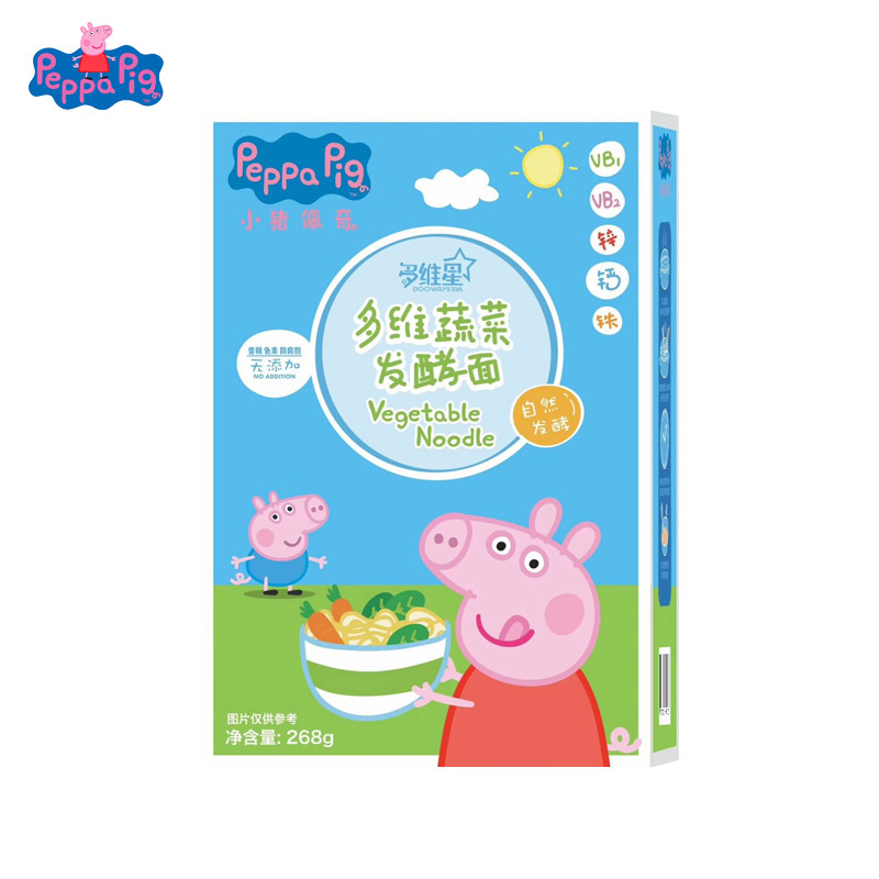 小猪佩奇PeppaPig多维蔬菜发酵面条268克 盒装