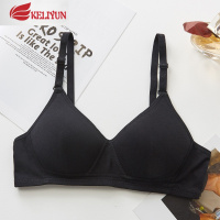 可莉允夏季黑白色内衣女无钢圈薄款初中学生高中少女文胸衣小胸聚拢胸罩胸罩