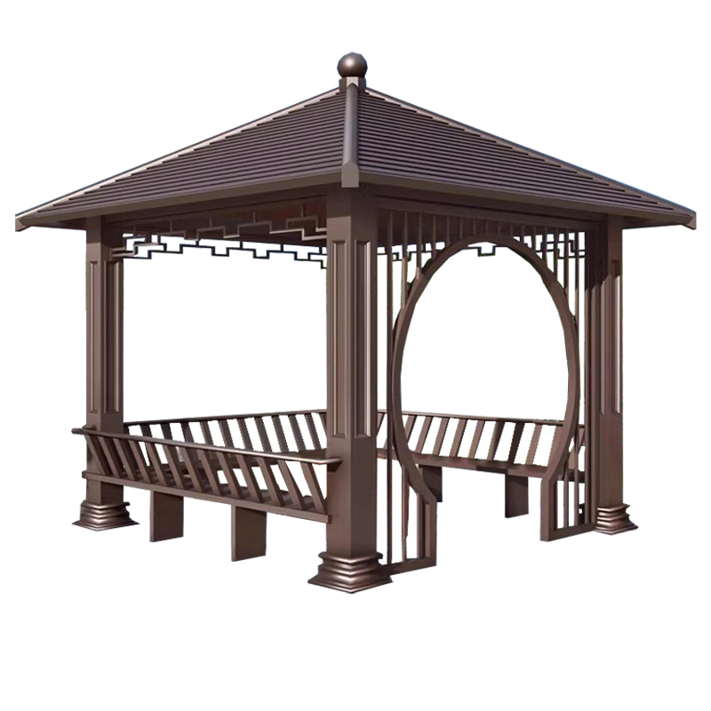 翼澜 户外凉亭 咖啡色 个高清大图
