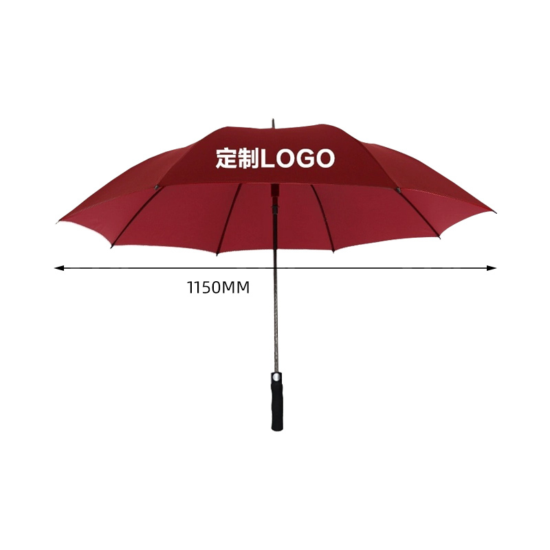 翌嘉 YJ5081602全纤维单层雨伞 可定制logo可印图案 酒红色 伞直径115cm 10把起订高清大图