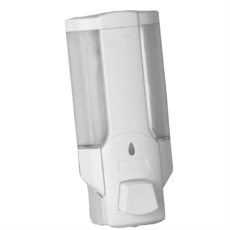 新港泉(xingangquan)壁挂皂液器 洗发水沐浴露瓶浴室给皂器 手动皂液器塑料洗手液盒 白色单瓶 CB-8101A