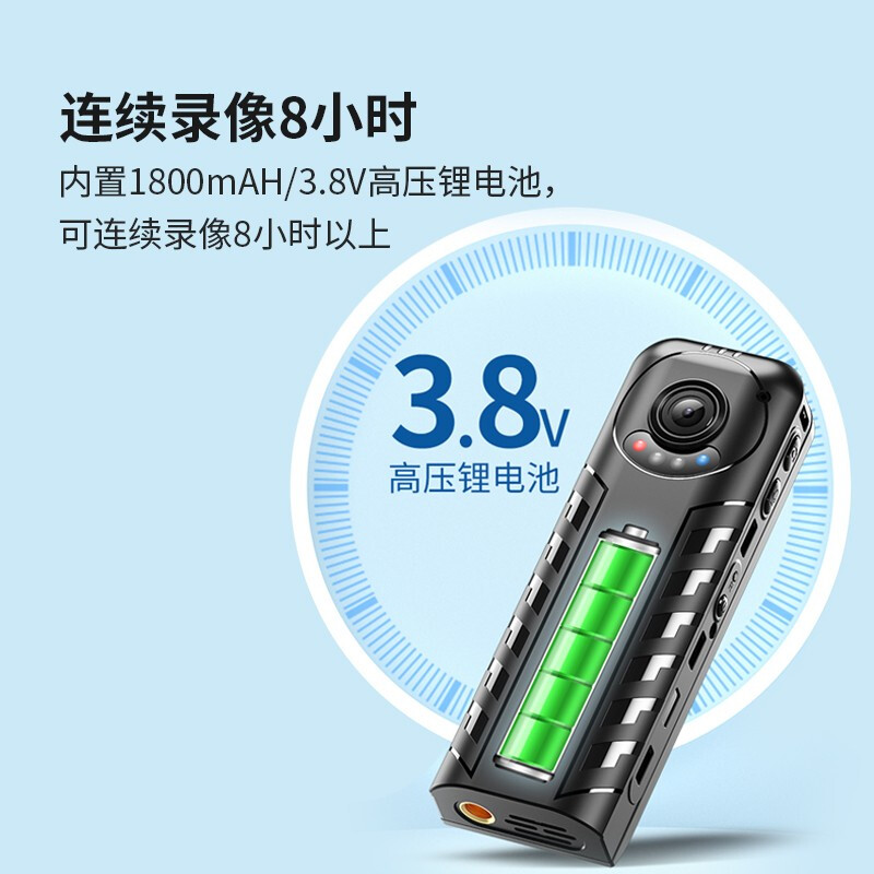 爱国者(aigo)DSJ-S10记录仪 高清夜视5800万像素随身1440P红外夜视 128G